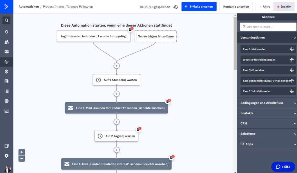 Activecampaign Automation screenshot.